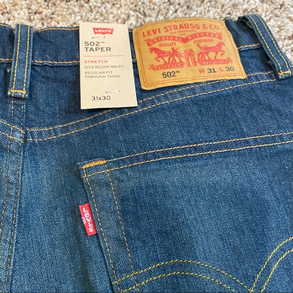 Levi 502 Taper Stretch Jeans - Picture 8 of 9